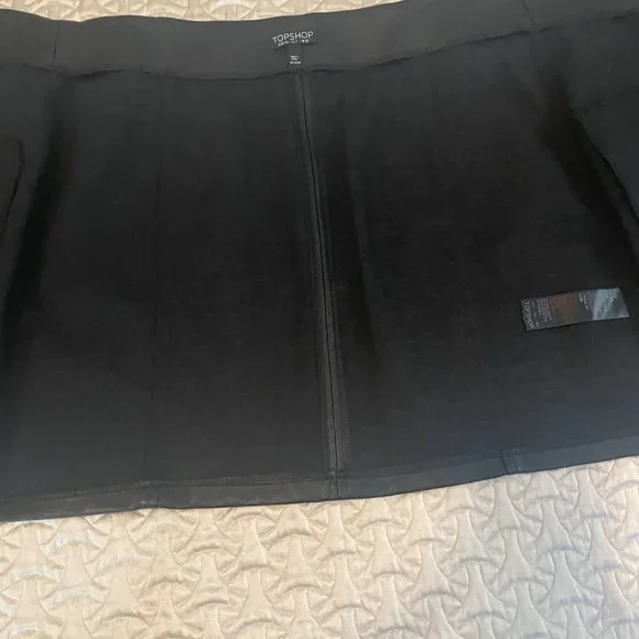 Topshop Motto Black Faux Leather Skirt Size US 8 (Euro 40) - Picture 6 of 11